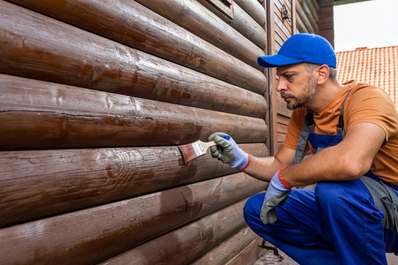 Local Log Cabin Refinishing pros at work